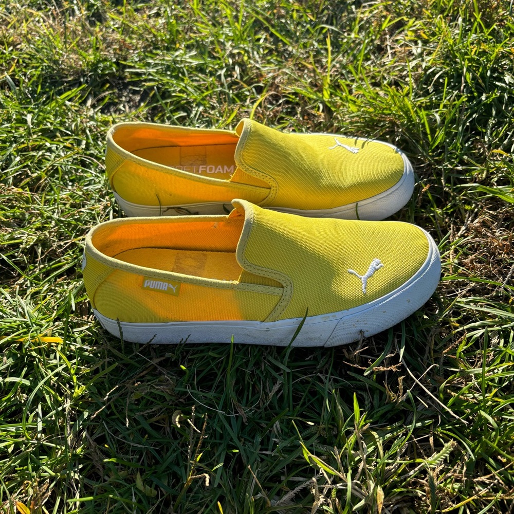 Puma Yellow Slip-On Shoes